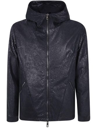 Giorgio Brato Wax Lamb Skin Hooded Jacket