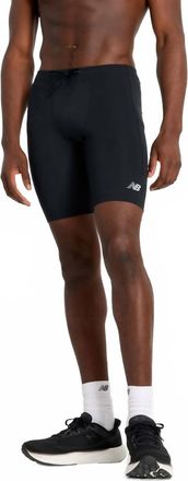 New Balance Sleek Pocket Half Tight 9 In Black