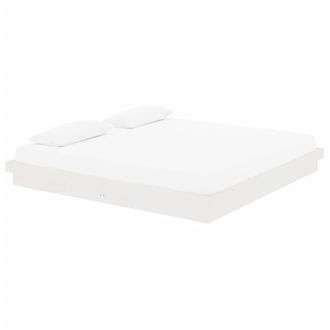 Berkfield Home Beautiful Bed Frame White Solid Wood Pine 200x200 cm