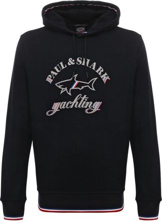 Paul & Shark Blauwe Katoenen Sweatshirt Gemaakt in Itali&euml; - Heren - Hoodies - Blauw - XS - Katoen - Hoodies & sweatvesten