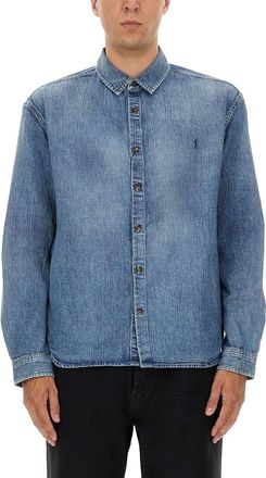 Saint Laurent Denim Cassandre Shirt