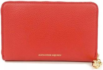 Alexander McQueen Pre-owned Wallets, female, Red, Size: ONE SIZE Pre-owned Leather Wallet
