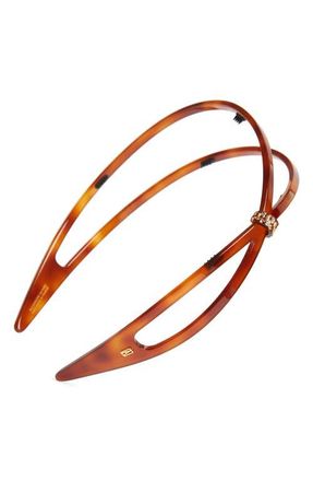 Alexandre de Paris Crystal Embellished Headband in Tortoise at Nordstrom