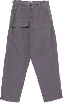 Paura Cargo Broek in Pruim Kleur - Heren - Straight fit broeken - Paars - S - Broeken