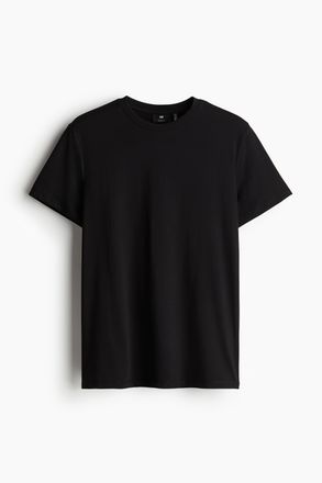 H&M COOLMAX-T-Shirt Regular Fit - Schwarz