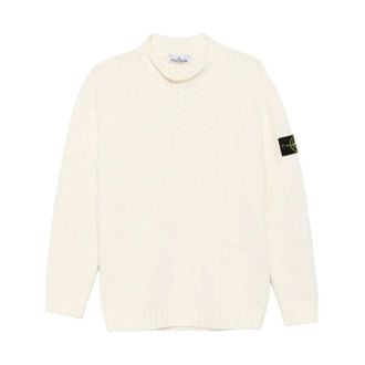 Stone Island Trui met opstaande kraag - Heren - Truien - Beige - Maat: S Katoen