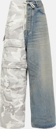 Balenciaga Cotton ripstop and denim cargo pants