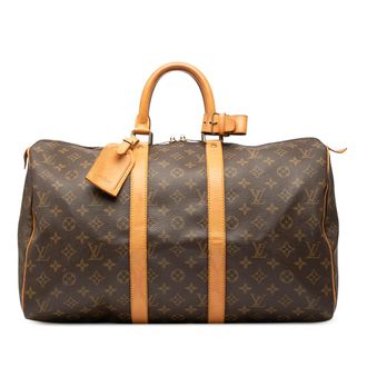 Louis Vuitton LouisVuitton Coated Canvas Monogram Keepall 45