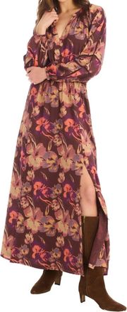 Allison New York Leo Maxi Dress In Brown Floral