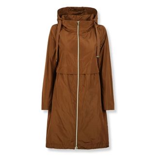 Herno New Techno Taffeta Long Parka - female - Herno - Parkas - Brown - L - Coats