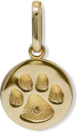 Anzie Love Letter Paw Pendant in Yellow Gold at Nordstrom, Size One Size Oz