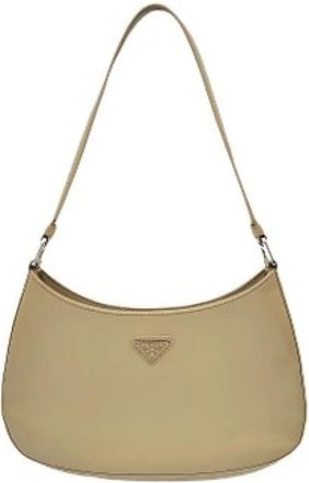 Prada Pre-owned Vintage Schoudertas - Dames - Vintage Schoudertas - Beige - ONE Size - Leer - Vintage