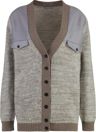 Malo Cardigan in cashmere - Toni neutri