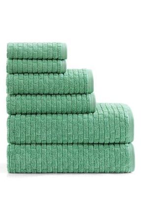 Tommy Hilfiger Brick Texture Terry 6-Piece Towel Set in Green at Nordstrom Rack