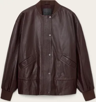 AllSaints Sofi Drawstring Leather Bomber Jacket