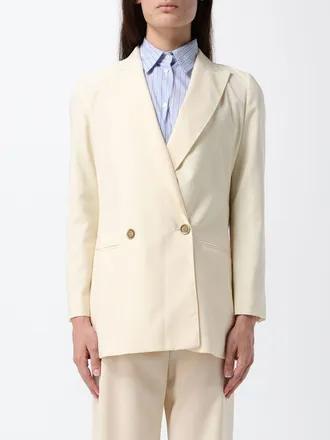Max Mara Blazer doppiopetto in pura lana con rever a lancia