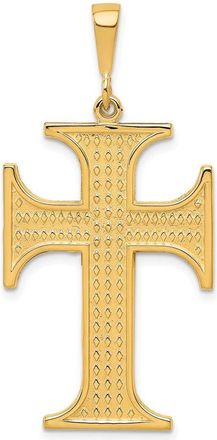 Diamond2Deal 10k Yellow Gold Cross Charm