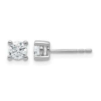 Diamond2Deal 14k White Gold 2/3 ct Round Lab Grown Diamond Stud Earrings VS Clarity, D-E Color