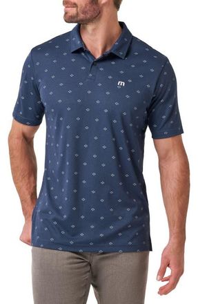 Travis Mathew Final State Geo Pattern Polo in Total Eclipse at Nordstrom, Size Xx-Large