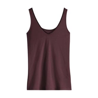 Summum Omkeerbaar singlet met glitterrand - Dames - Tops - Paars - Maat: S Katoen