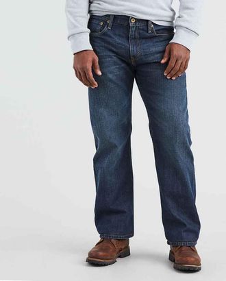 Levi's Mens Levis 569 Loose Straight Dark Chipped Jeans in Blue Cotton - Size 30W/32L