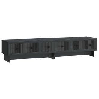 vidaXL Mueble De Tv Negro 147 X 34,5 X 30 Cm Madera De Ingenier&iacute;a Vidaxl
