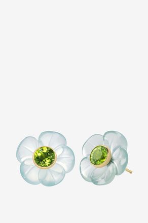Sophie Joanne Ohrstecker aus Aquamarin und Peridot Island Flower
