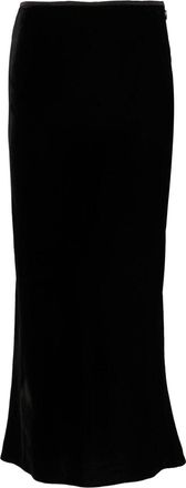 V:PM ATELIER Burlesque midi velvet skirt - women - Rayon/Silk - 34 - Black