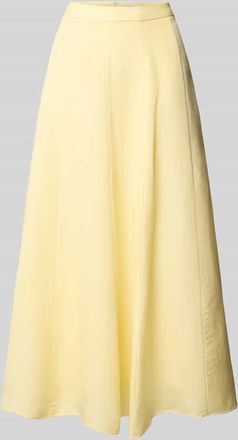 Forever New Midirock aus Leinen-Viskose-Mix Modell Georgina in Hellgelb, Gr&ouml;&szlig;e 32