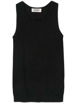 Áeron sleeveless knitted top - women - Merino - L - Black