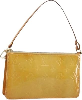 Louis Vuitton Pre-owned Accessory Pouch - Dames - Vintage Clutch - Beige - ONE Size - Leer - Vintage
