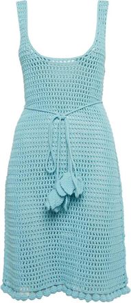 Burberry Crochet Belt Dress - Blue