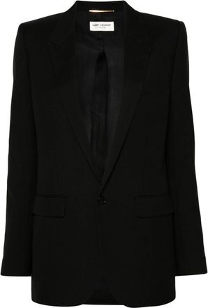 Saint Laurent wool blazer - women - Spandex/Elastane/Wool/Cotton - 42 - Black