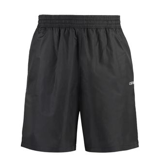 Off-white Beachwear, male, Black, Size: M Arrow Swim Shorts