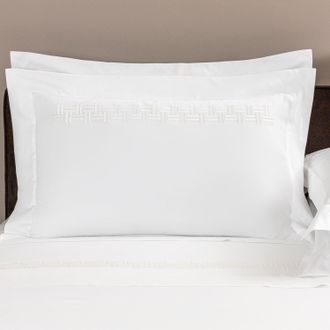 Frette Basket Weave Embroidered Sham | Frette