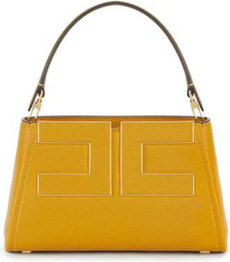 Elisabetta Franchi Handbag met logo - Dames - Handtassen - Geel - ONE Size - Polyester - Tassen