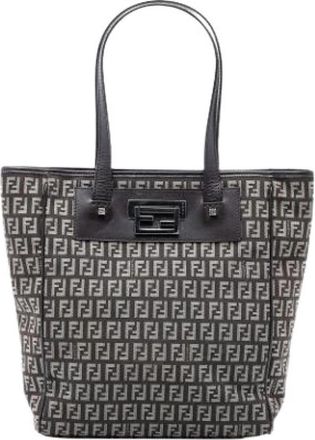 Fendi Pre-owned Canvas Tote - Dames - Vintage Shopper - Bruin - ONE Size - Vintage