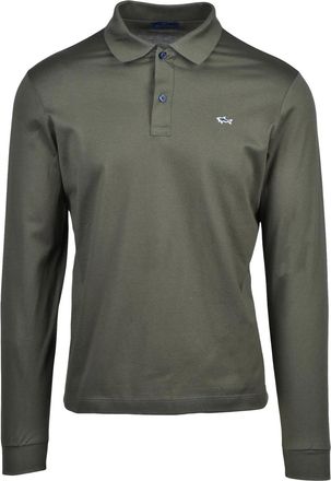 Paul & Shark Green Cotton Embroidered Polo Shirt