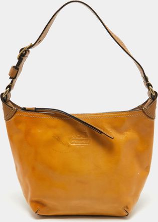 Coach Yellow Leather And Patent Leather Hobos