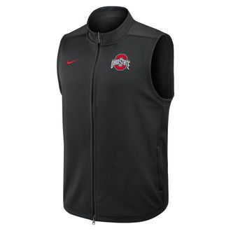 Nike Ohio State Victory Nike Mens Therma-FIT College Full-Zip Vest in Black | 03OJ00AOH-3VN