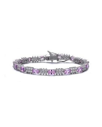 Genevive Silver Cz Tennis Bracelet