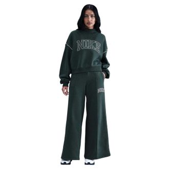 Nike Dames/Dames Tracksuit Broek met Logo Outline Wijde Pijpen (Zeewier)