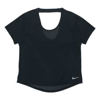 Nike (WMNS) Nike Breathe Miler Running Short Sleeve Sports BRA Professional Black AJ8142-010