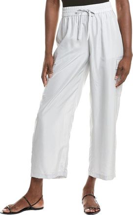 Eileen Fisher Petite Flare Silk Cargo Pant