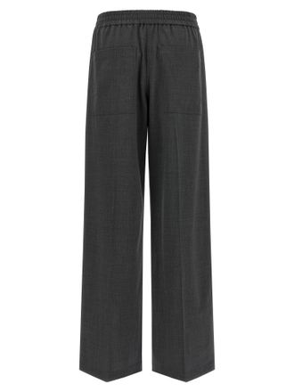 Brunello Cucinelli Cool Wool Flared Trousers - charcoal
