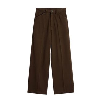 Christophe Lemaire Wide Trousers, male, Brown, Size: S Wide Pants