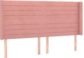 vidaXL Cabecero Con Orejas De Terciopelo Rosa 163x16x118/128 Cm Vidaxl