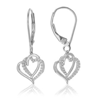 Vir Jewels 1/6 cttw Lab Grown Diamond Dangle Earrings in Sterling Silver With Lever Backs For Women