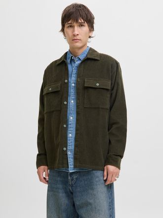 Jack & Jones Langarmhemd JACK & JONES JJEPERFECT CORDUROY OVERSHIRT LS SN, Herren, Gr. XL, N-Gr, rosin, Web, Obermaterial: 100% Baumwolle, unifarben, relaxed fit, 