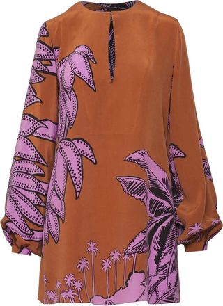 Johanna Ortiz graphic-print tunic - Brown